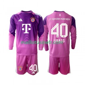 Maillot de Foot Bayern Munich Jonas Urbig 40 Quatrième Gardien 2025-26 Manches Longues - Enfant